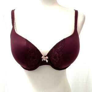 Victoria Secret. Body by Victoria Perfect Shape. 34DD burgundy.